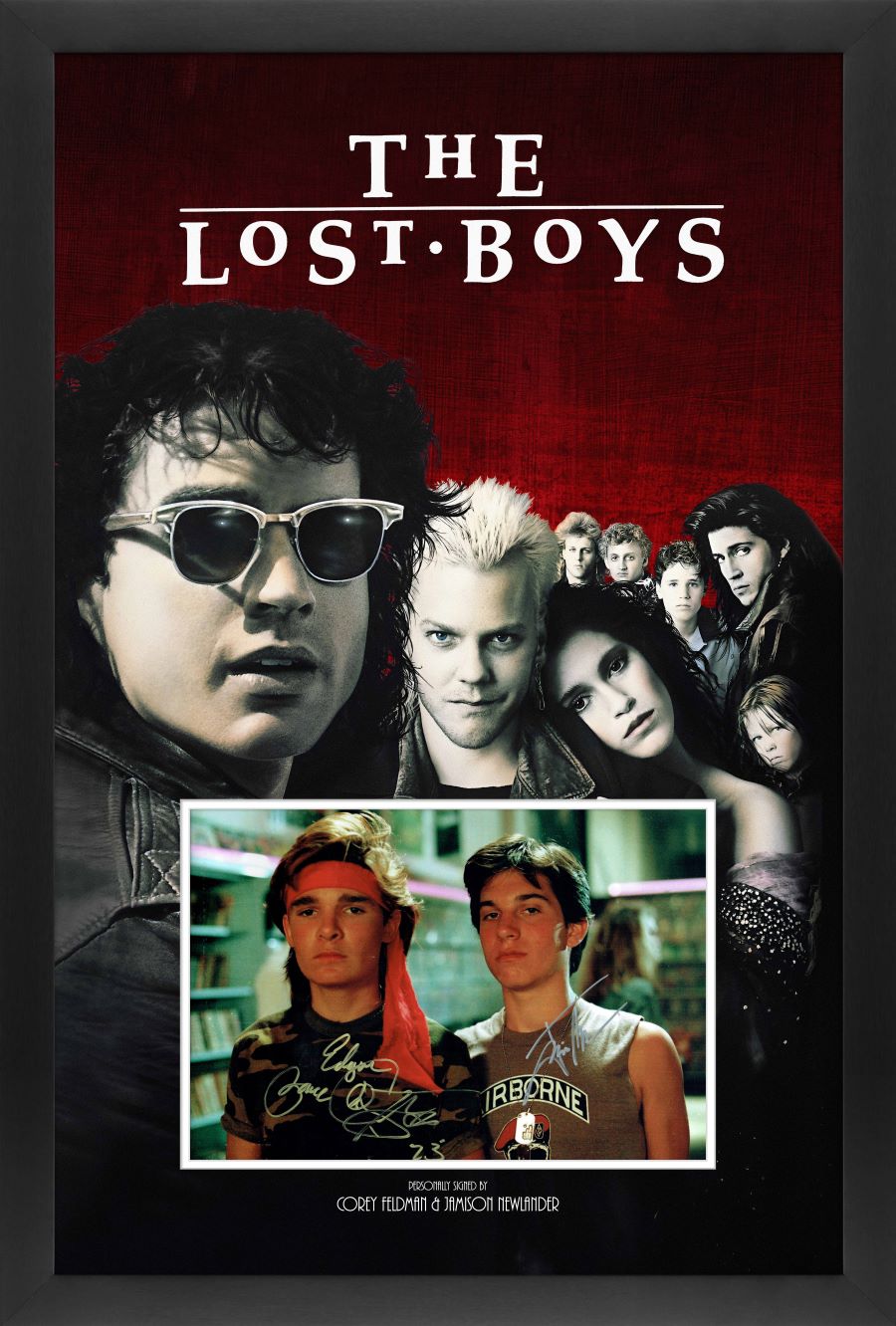 Lost Boys Framed Display Signed by Kiefer Sutherland - Memorabilia Framers Shop